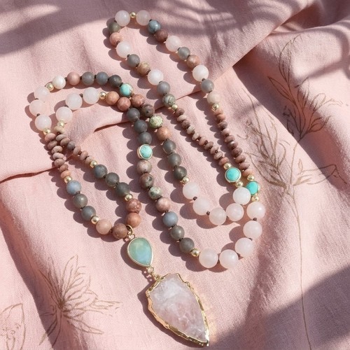 108 mala beads necklace - 108,